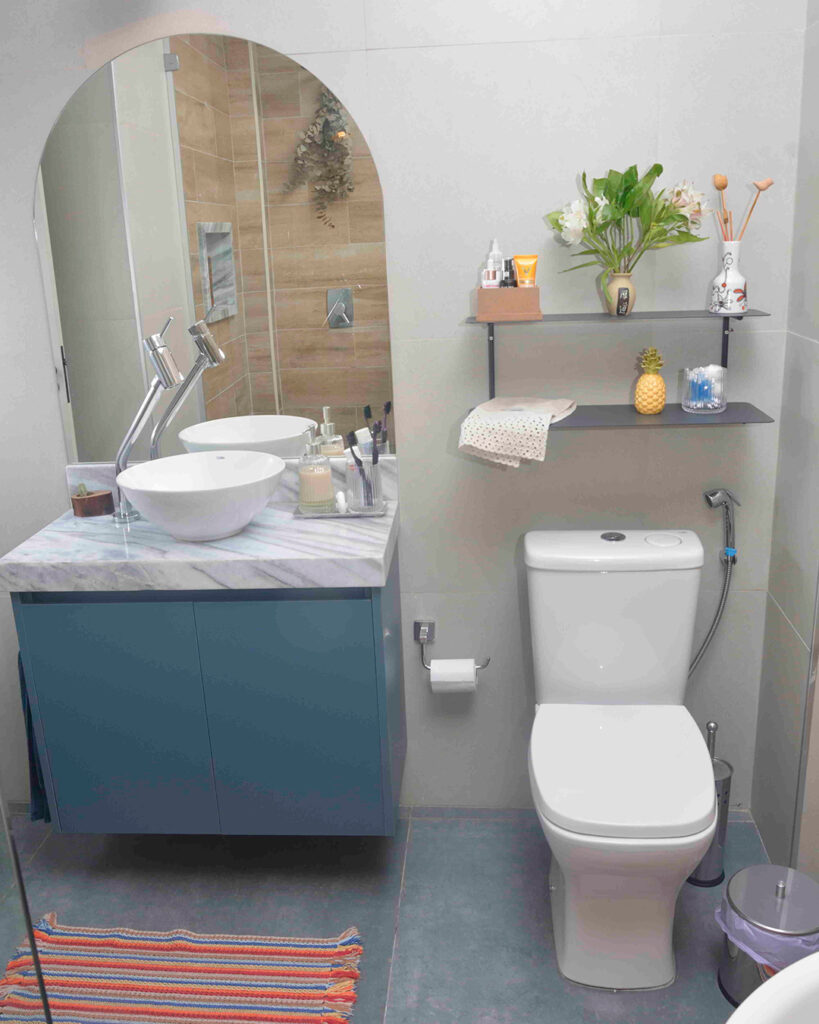Gabinete Azul Banheiro