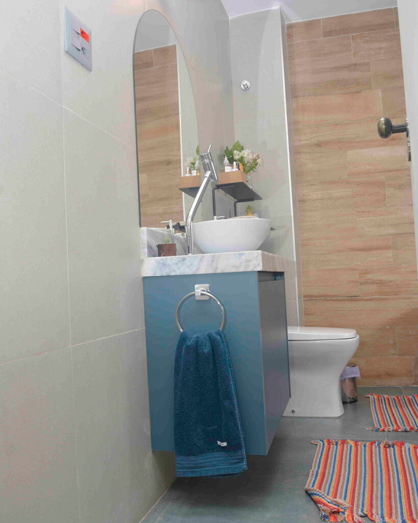 Gabinete Azul Banheiro // Detalhes
